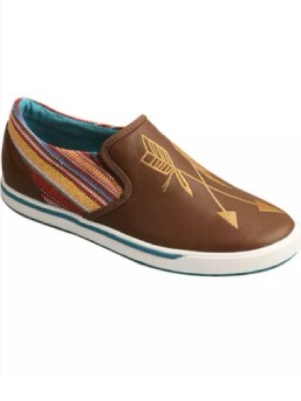 Twisted X Brown Leather Embroidered Be Brave Women’s Loafers Sz 10 - Picture 10 of 10